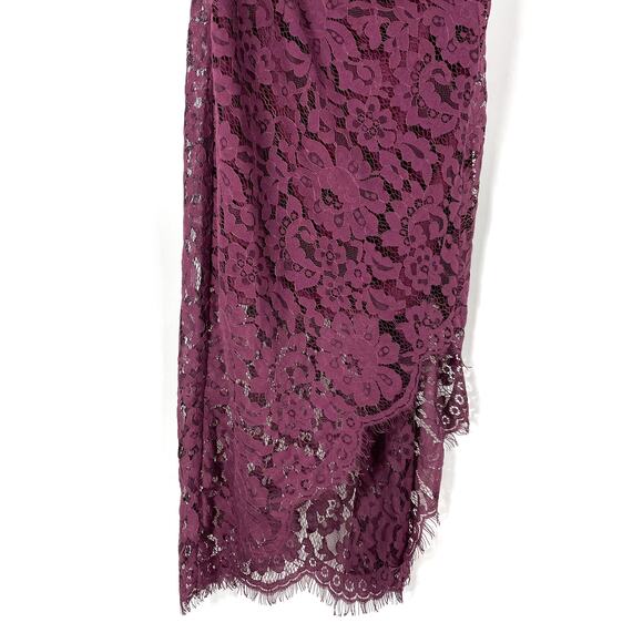 Lovers & Friends Skylight Midi Dress Merlot Wine Lace Up Sleeveless Sz S - Picture 9 of 14